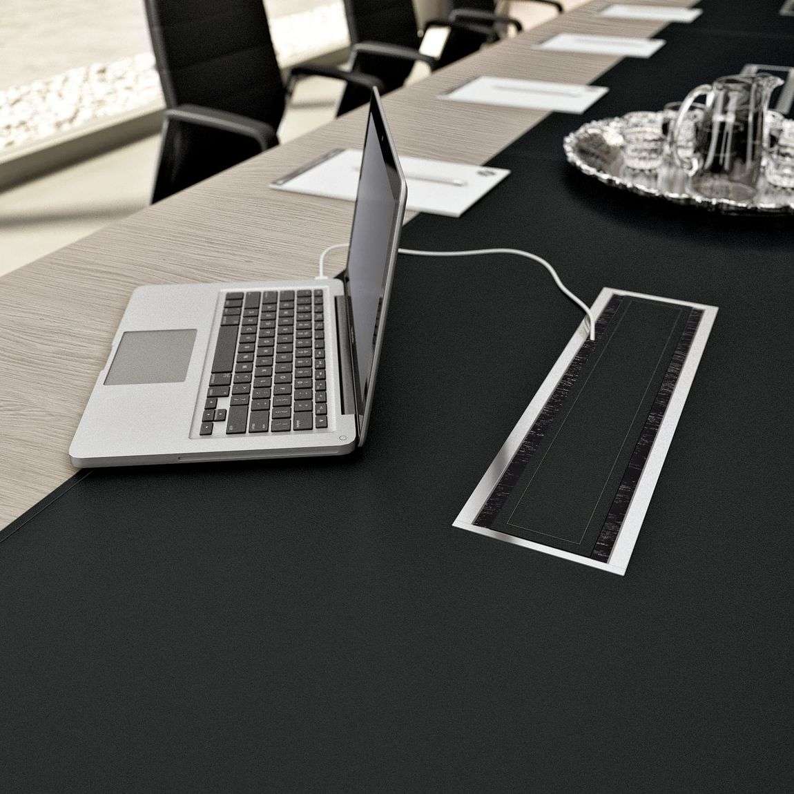 smart office furniture used to hide wires creating a sleek and modern look