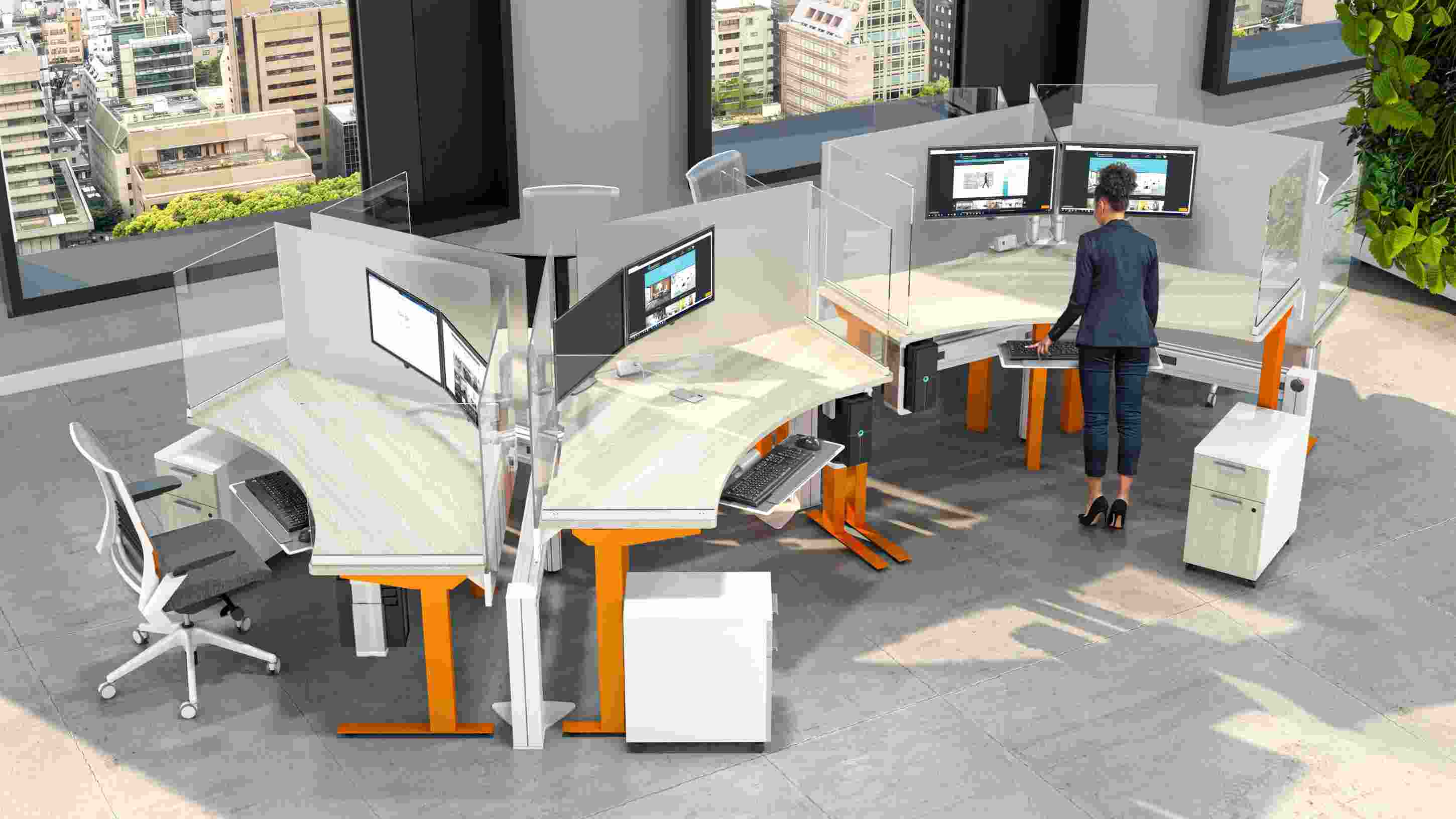 curved social distancing furniture