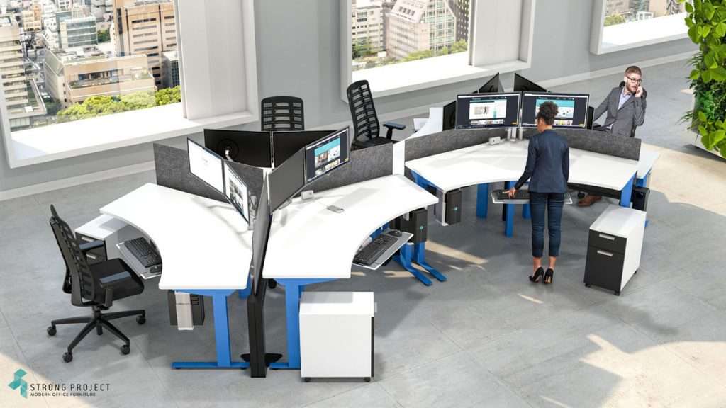 Standing desk in a Post-Covid office