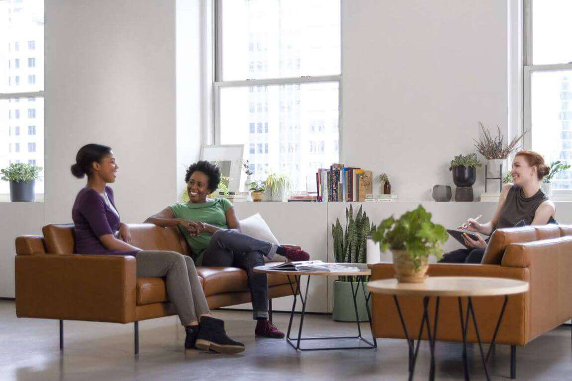 lounge style waiting area