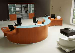 modern reception desk