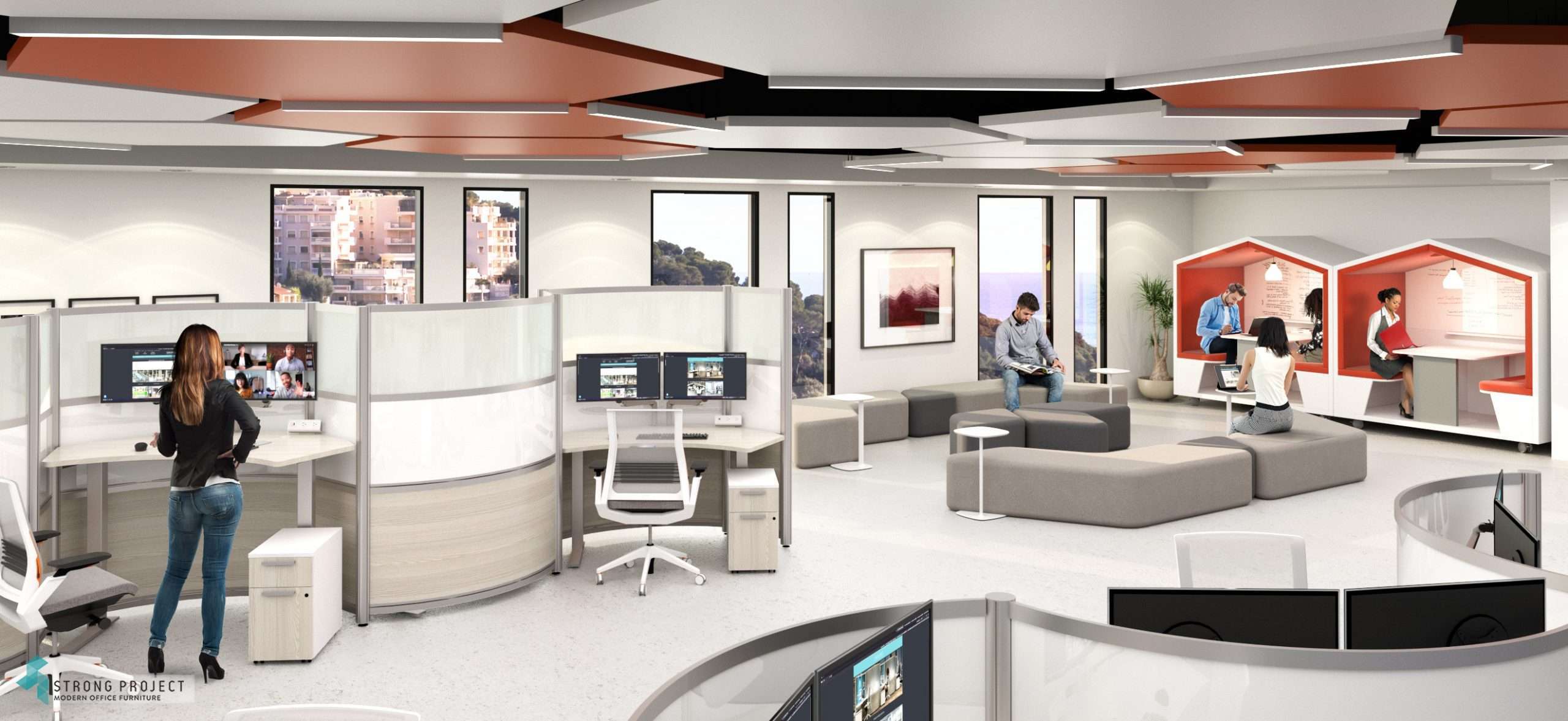 hybrid shared office space