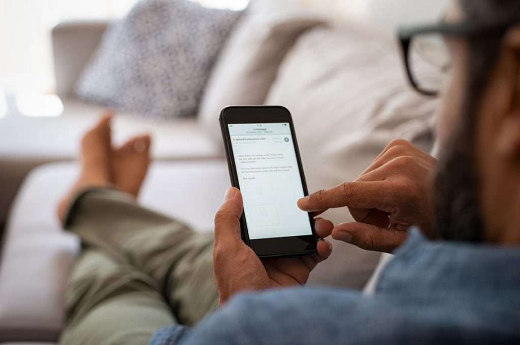 work-life balance emails on phone